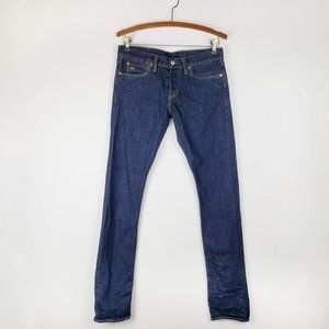 Ralph Lauren Double RL button fly jeans womens 28x34 dark blue classic